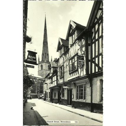 Shropshire SHREWSBURY Church Street Postcard (St Albans 9402)