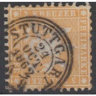 Mi: 22 used 1860 Wuerttemberg Cat € 65.00