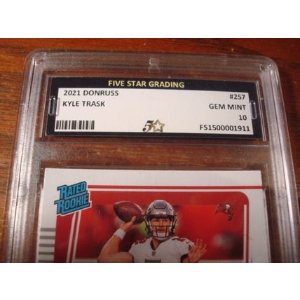 2021 Panini Donruss, Graded Gem Mint 10, KYLE TRASK Rc, Buccaneers, Rated RC
