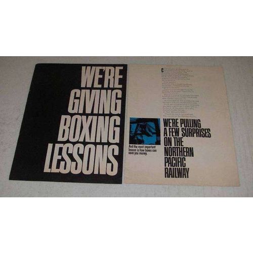 1968 Northern Pacific Railway Ad - Boxing Lessons
