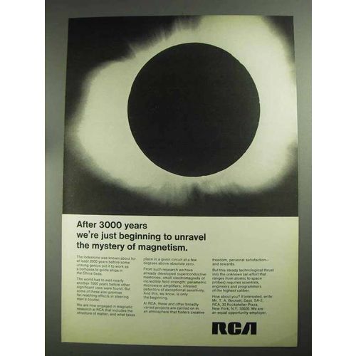 1968 RCA Magnets Ad - Unravel Mystery of Magnetism