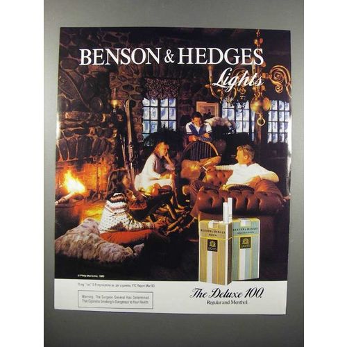 1984 Benson & Hedges Lights Cigarette Ad - Lodge