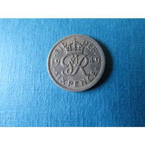 1949 GEORGE VI SIXPENCE. ZB