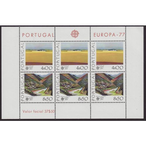 Portugal 1977 SG MS1655 UMM Minisheet - Europa/CEPT (B-482)