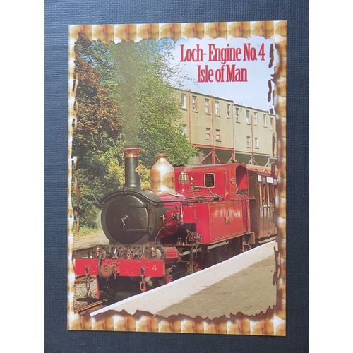 Isle of Man Railway, Loch - Engine No.4, Isle of Man Postcard