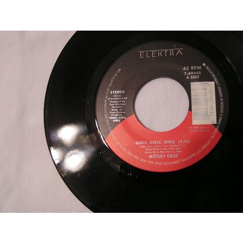 Motley Cue 45 & Picture Sleeve-GIRLS GIRLS GIRLS/SUMTHIN' FOR NUTHIN' STEREO
