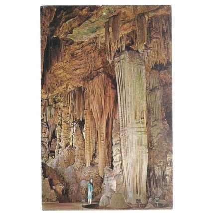 DOUBLE COLUMN, LURAY CAVERNS, VIRGINIA, unused vintage postcard
