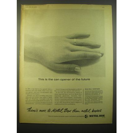 1966 Metal Box Ad - This is the can opener of the future