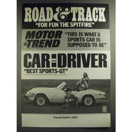 1974 Triumph Spitfire 1500 Ad - Road & Track for fun the spitfire