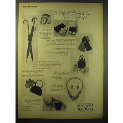 1948 Bergdorf Goodman Fashion Accessories Ad - Angel Business from Bergdorf's