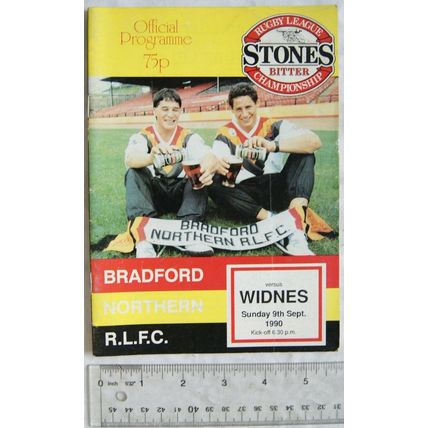 1990 programme Bradford Northern v. Widnes