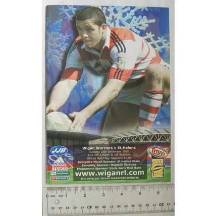 2000 programme Wigan Warriors v. St. Helens, 26/12