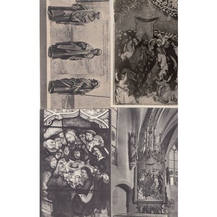 Blutenburg 4x Antique Kirche Inneres Last Supper Three Wise Men Postcard s