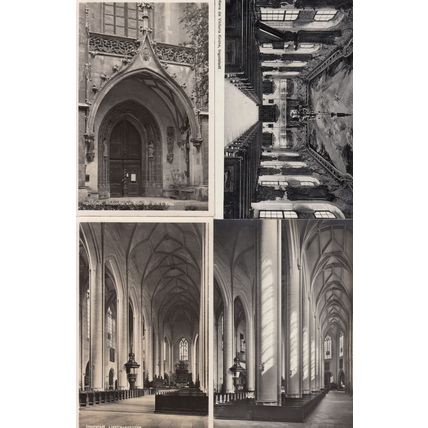 Ingolstadt 4x Church Kirche Inneres Real Photo Postcard s