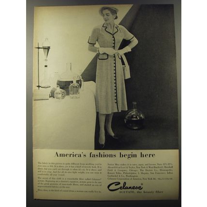 1953 Celanese Acetate Advertisement