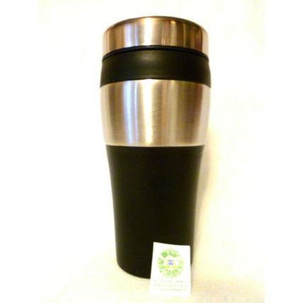 NEW DAV DISABLED AMERICAN VETERANS STAINLESS & BLACK TALL COFFEE TRAVEL MUG