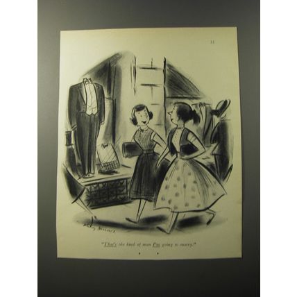 1953 Cartoon by Whitney Darrow, Jr. - That's the kind of man I'm going to marry