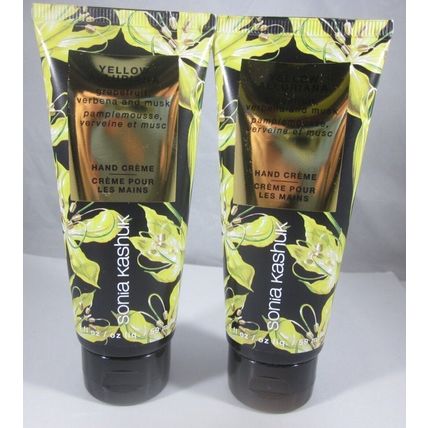 2 tubes Sonia Kashuk Hand Creme 2 oz grapefruit verbena musk Yellow Alluriana