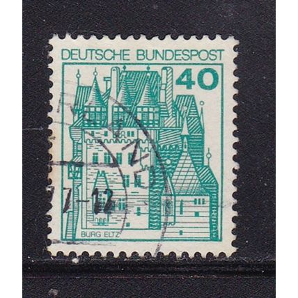 GERMANY 1977 CASTLES 40pf GREEN USED SG1807