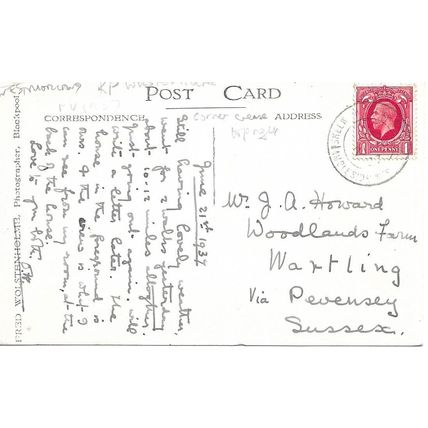 Langdale Fell - South Lakeland - Lake District - Cumbria - 1937 Vintage Postcard