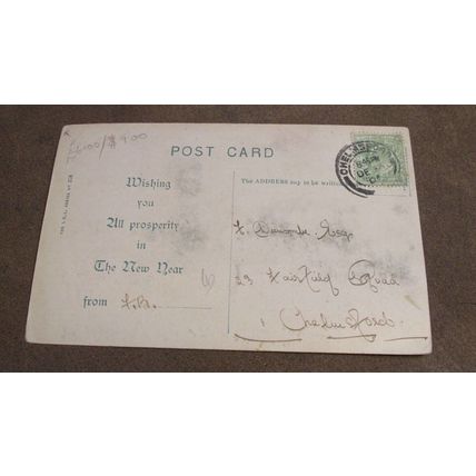 1906 fr Postcard -Seeasons Greetings from Shire Hall - Chelmsford, Essex