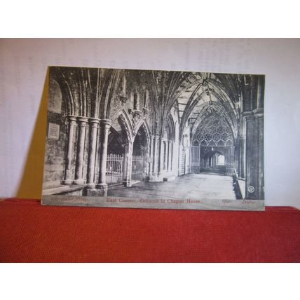 EAST CLOISTER, WESTMINSTER ABBEY, LONDON unused postcard #