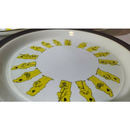 country life butter men cup mug saucer plate bowl advertising 80's rare obsolete
