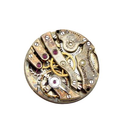 FHF 10.5"' = 23.6 mm 2 ADJ Rare Swiss 15 Jewels Helbros Watch Movement