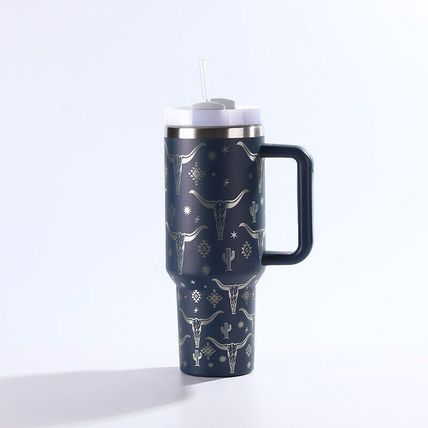 Yellowstone Pattern Stainless Steel With Straw Cup