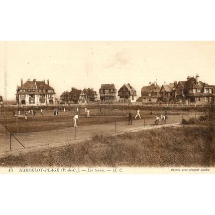Hardelot Plage Beach Les Tennis Antique French Postcard