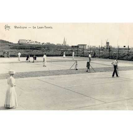 Wenduyne Lawn Tennis Belgium Antique Postcard