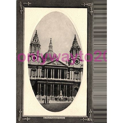 St Pauls Cathedral, London, 1914, Postcard