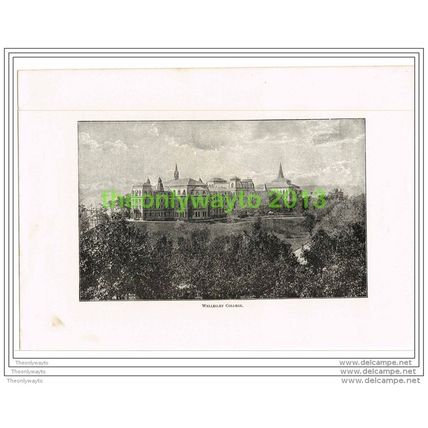 WELLESLEY COLLEGE, MASS, USA, BOOK ILLUSTRATION (PRINT) 1891