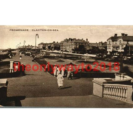 Promenade, Clacton on Sea, Essex, Valentines Postcard, 1923