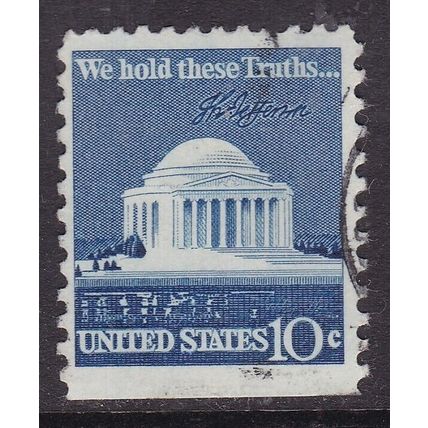 United States 1973 Jefferson Memorial 10c Fine Used SG 1516 VGC