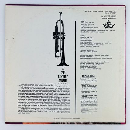 Al (He's The King) Hirt That Honey Horn Sound Vinyl LP Record Album MONO LPM3337