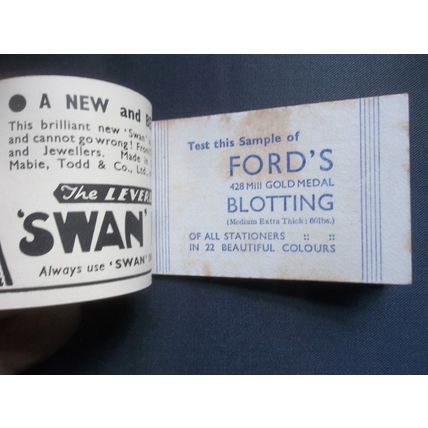 NO STAMPS SG BB16 ED 300 GEORGE V 2/- STAMP BOOKLET FORDS BLOTTING PAPER DUBARRY