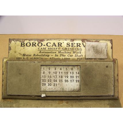 BORO CAR SERVICE AUTO MACHINE WORK SHOP PORTLAND, OR CLIPBOARD 1956 57 58 59 60