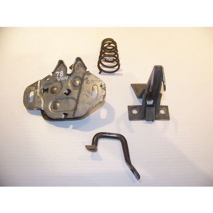 1978 DODGE VAN HOOD LEVER, LATCH, CATCH, SPRING OEM TRADESMAN