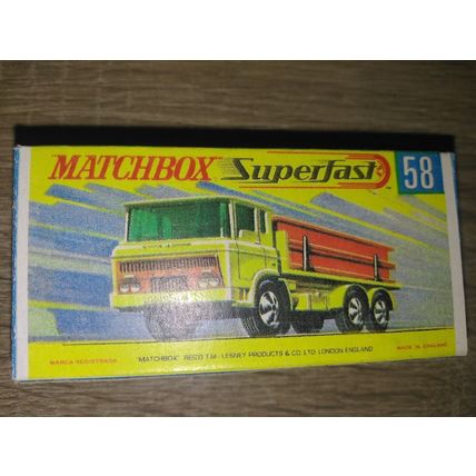 Matchbox No58 Girder Superfast Truck with replica box