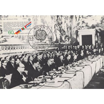Treaty Of Rome EEC Romische Vertrage Real Photo German FDC Postcard