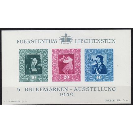 LIECHTENSTEIN [1949] MiNr 0278-80 Block 5 ( **/mnh )