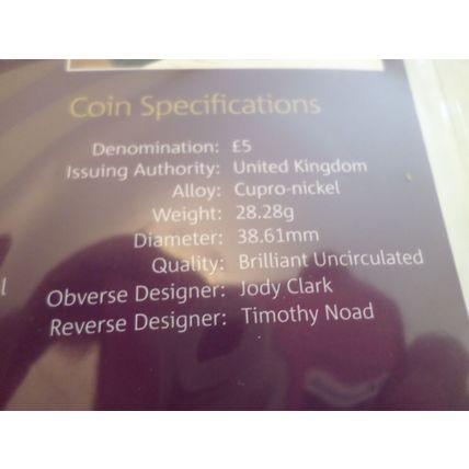 2017- Century 0f the House of Windsor - £5 Five Pounds Coin -Royal Mint - Sealed