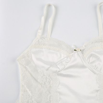 Aesthetic Lace Top Coquette Milkmaid Bow Square Collar Sexy Top