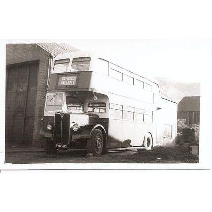 Black & White Photo of Clynog & Trefor Motor Co. Ltd. - PWL 413 ex. City of Oxfd