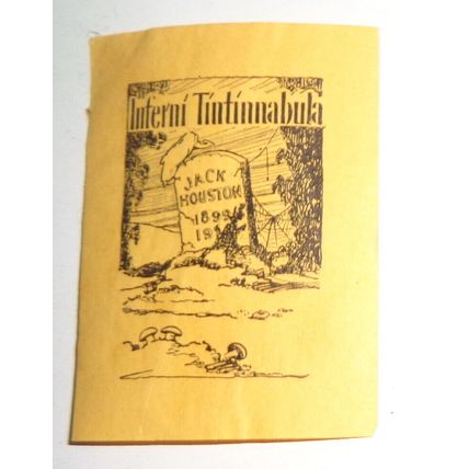 Jack Houston, miniature Bookplate. "Inferni Tintinnabula". 20th century