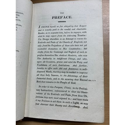 RARE* 1812 "COMPANION OF FESTIVALS & FASTS OF CHURCH OF ENGLAND" BOOK (P5)
