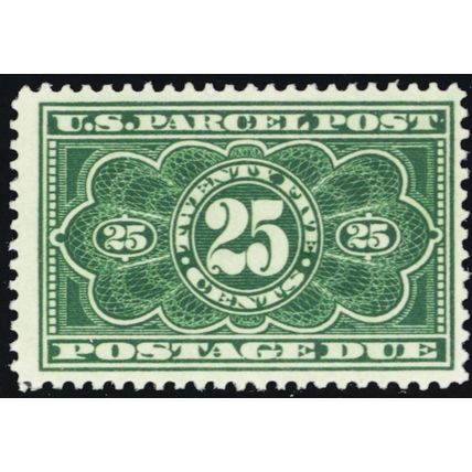 JQ5, Mint FVF LH 25¢ US Parcel Post Stamp - Stuart Katz