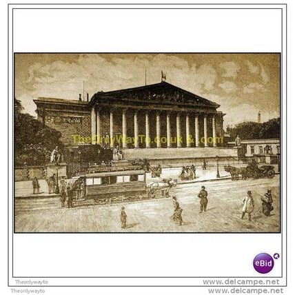 CHAMBER OF DEPUTIES, PARIS, FRANCE, Bk Illustration 1890s, MODERN REPRODUCTION