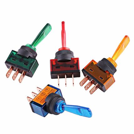 4 x ILLUMINATED TOGGLE FLICK SPST 20A 12V ON/OFF SWITCH CAR BOAT DASH BOARD